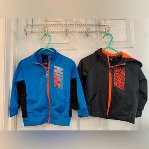 Nike 18 month boy BUNDLE of 2 lightweight jackets (one with hood)